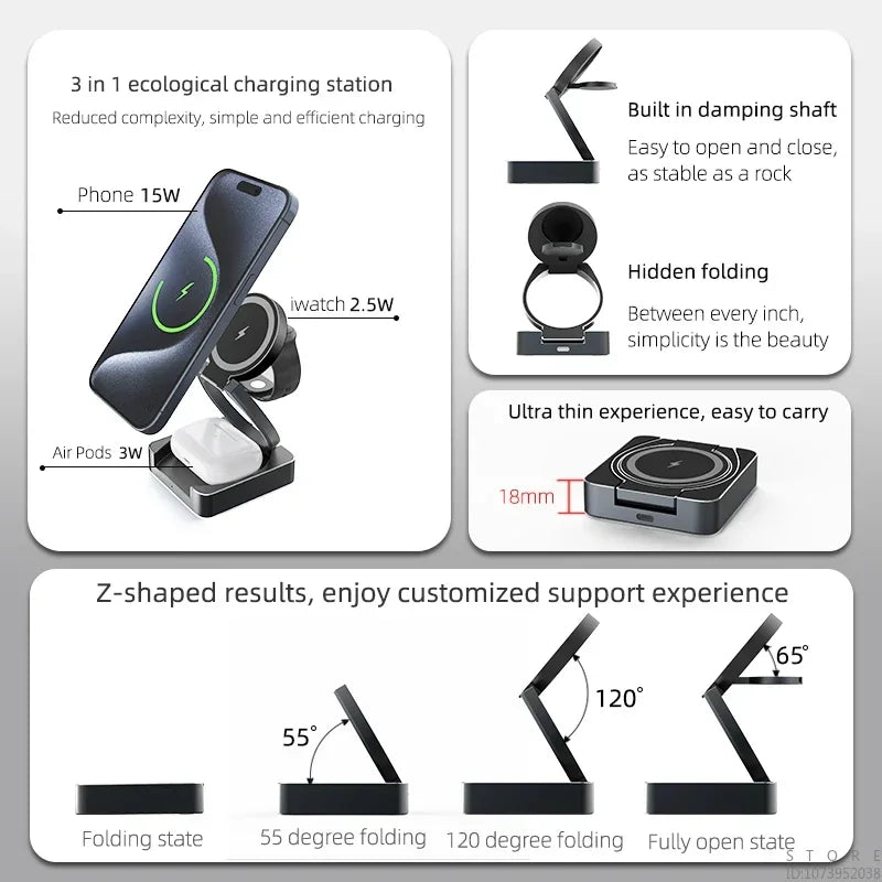 Protocol Foldable Travel Wireless Fast Charging
