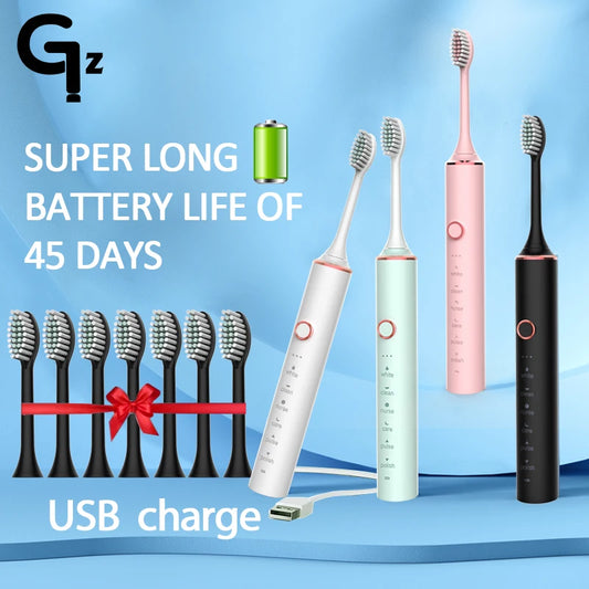 USB Rechargeable Soft Bristle Electric Toothbrush